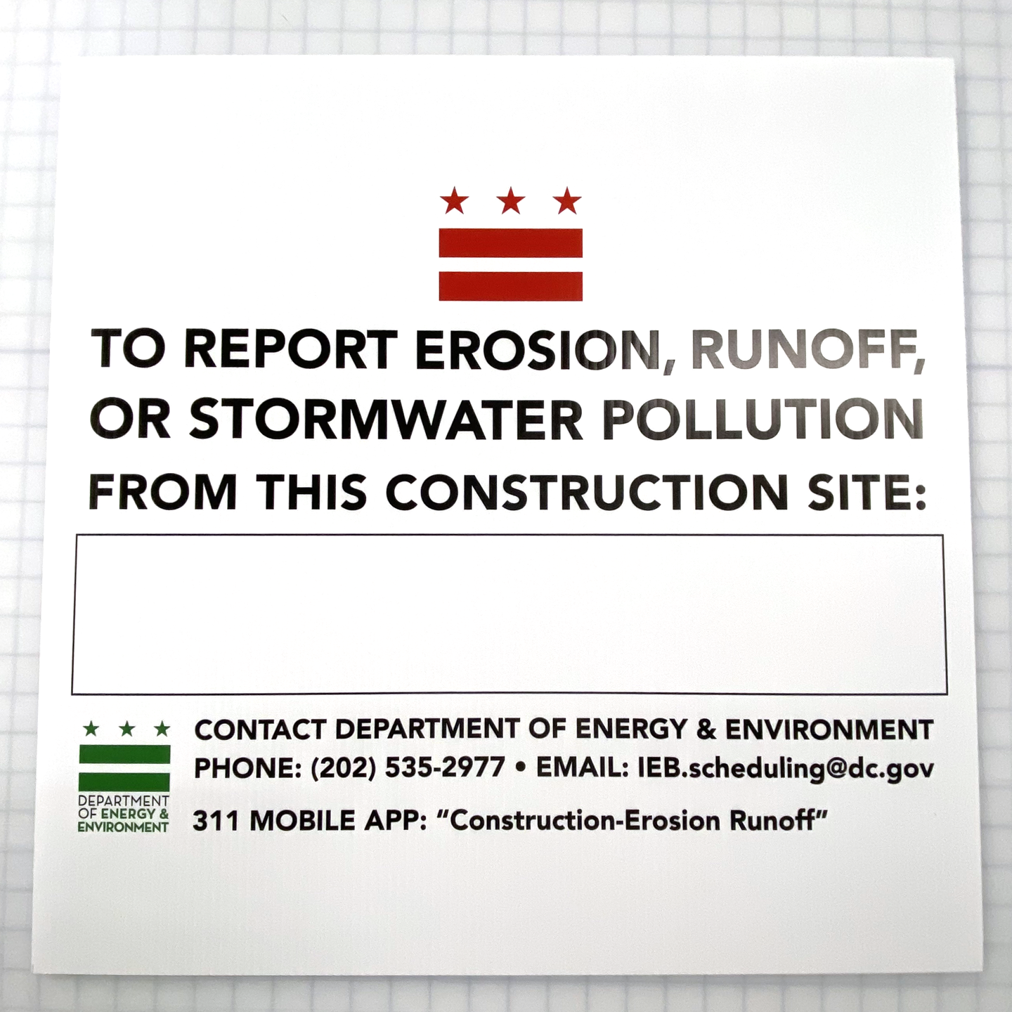 CONSTRUCTION SITE SIGN